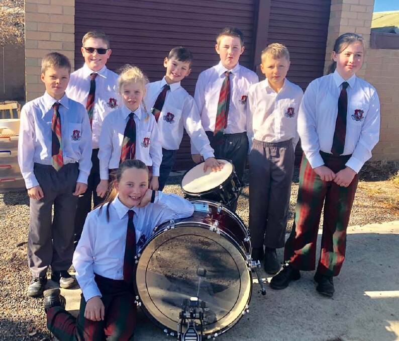 Murringo Public School students won Highly Commended at the Cowra Eisteddfod in the Tuned and Untuned Percussion divisions last week. Photo: Facebook.