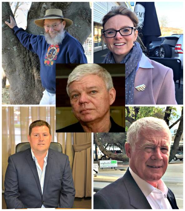 Five of the six Cootamundra candidates. Absent is Phillip Langfield.