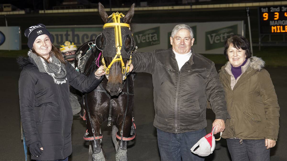 WINNERS: The winning connections of Lettuce Pray on Tuesday night. Photo: Martin Langfield.