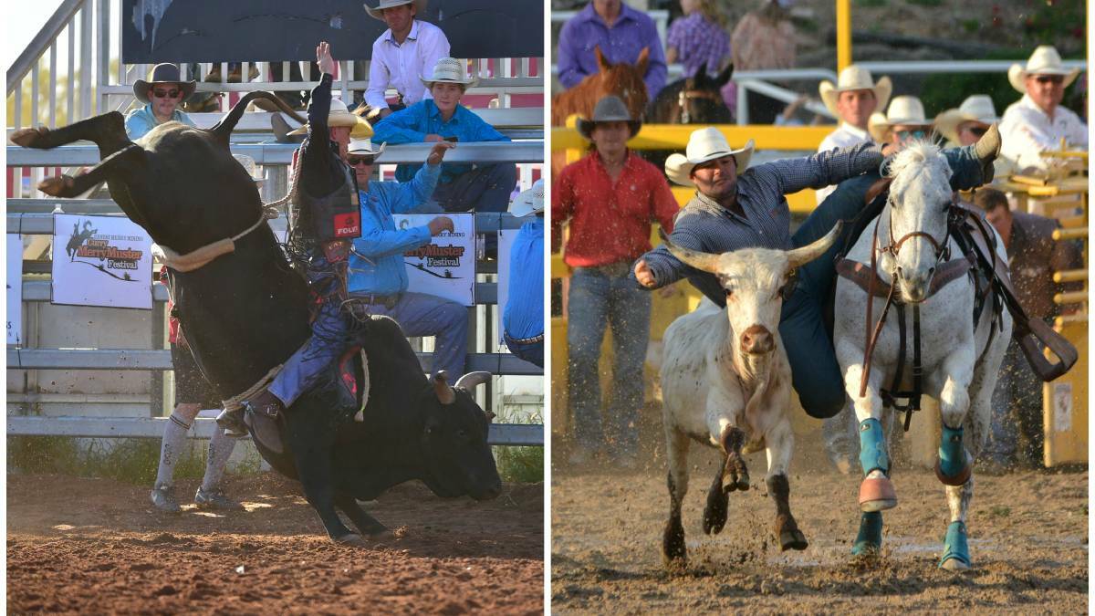  HOLD ON COWBOY: Ben Thorp from Young and Clay Bush from Yass are just two expected to compete in the Young Pro Rodeo. Photos: Dave Ethell and Mike Kenyon.