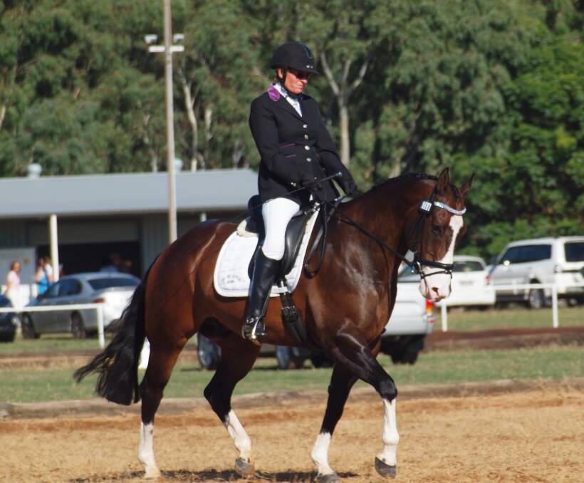 Debbie Blaxland from Parkes competed in the Elementary 3A on Call Me Cooper at the Young Dressage Association competition day earlier this month.
