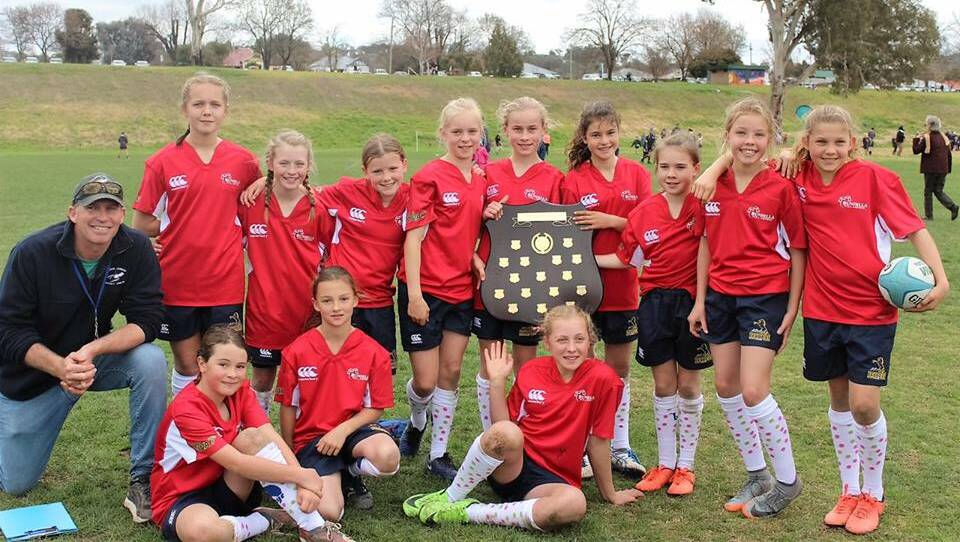 YOUNG IN ON THE ACTION: The Under 13s VIVA representative side included Milly Lane, Cleo Baldwin, Bridie Turner and Isobel Duke-Daly. 
