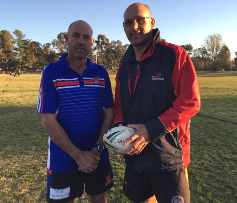 CHANGE OF TACTICS: The Young Cherrypickers have announced Roy Jewitt will be coach of the first grade side next season, pictured with Garry Lucas. 
