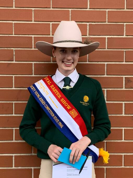 Sophie named NSW ASH Junior Judging champion at Sydney