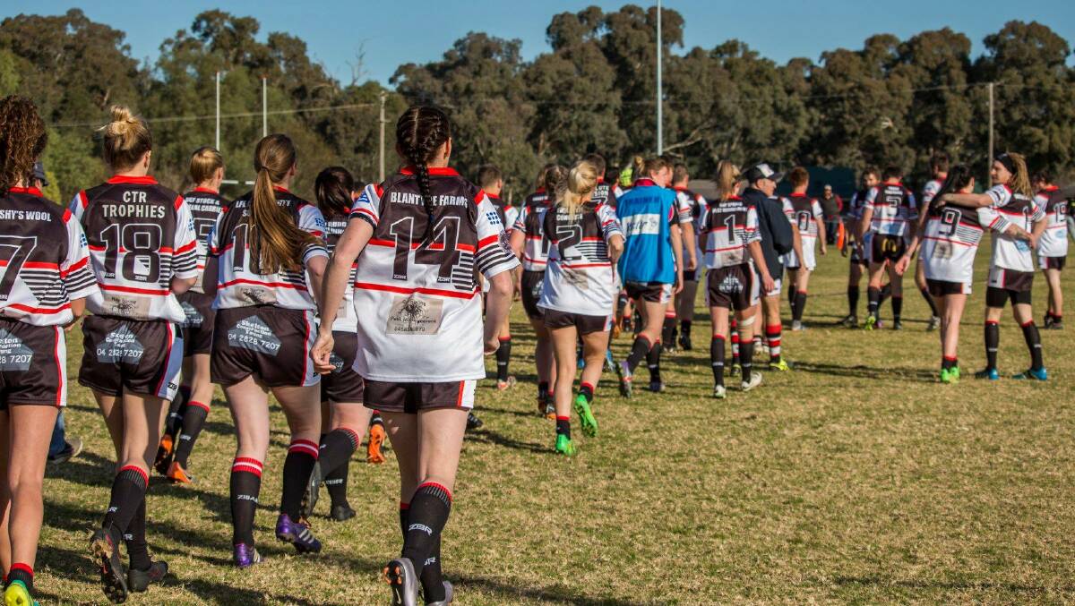 ALWAYS NEXT WEEK: The Burrangong Bears and the ladies League Tag sides went down to Grenfell. Photo: Burrangong Bears/Facebook.
