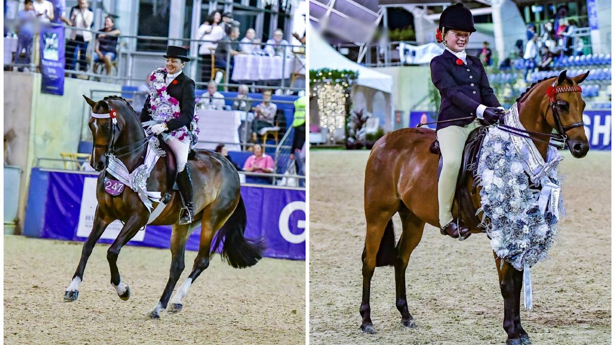 NATIONAL CHAMPIONS: Local rider Tracie Wells and local pony Royal Oak Figurine owned by Liz and Rhonda Daly came out on top at the Grand Nationals Horse Show in March. Photos: Lisa Gordon.