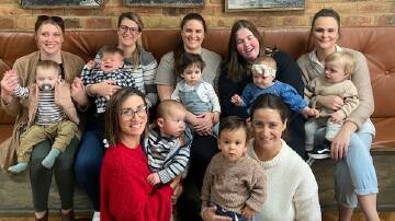 The six little boys and one baby girl that were born very closely last year have just turned one. Photo: Supplied.
