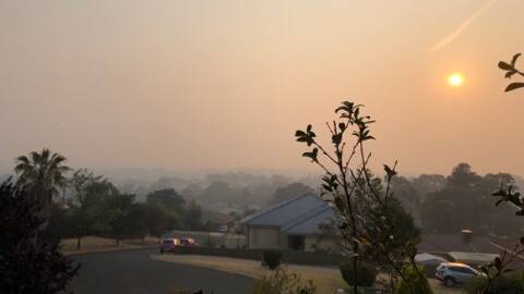 Young was covered in a blanket of smoke on Monday and Wednesday this week from the bush fires ravaging the state.