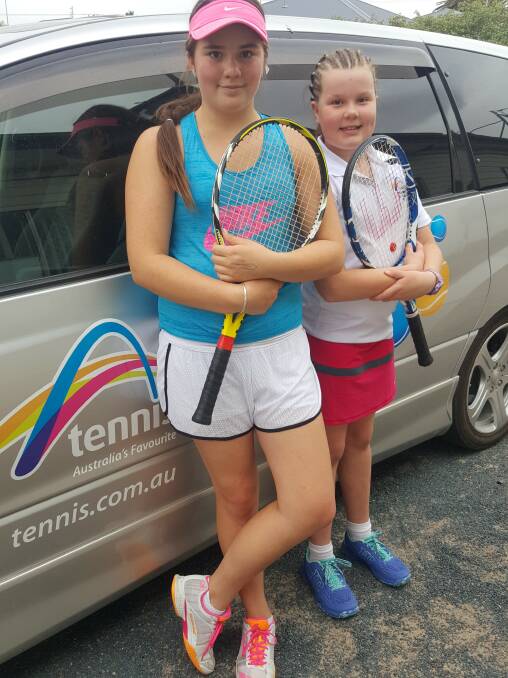 ON THE ROAD: Grace Gibson and Arabella Maher will compete at the state tennis championships this weekend in Penrith. 