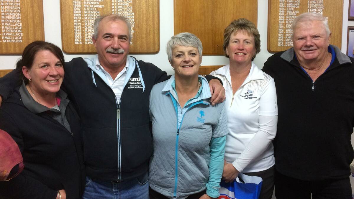 MERCY CARE DAY: Sandra Pronk, Peter Campbell, Leanne Slater, Liz Harding and Col Miller.