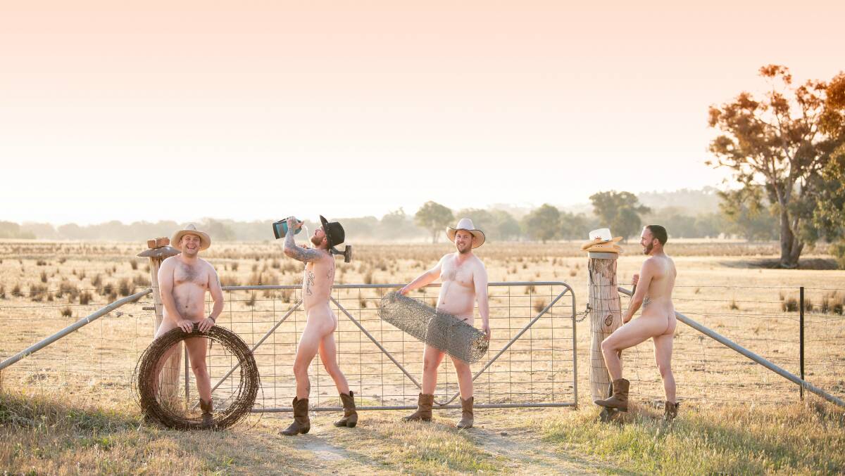 fundraiser: One of Chontelle Perrin's amazing shots in the Naked Farmers calendar for 2020. Photo: Chontelle Perrin.