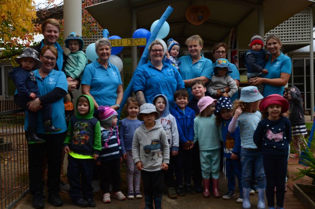 Children and staff at the Annette's Place Day Care Centre took a stand against bullying and cyber-bullying last Friday for Dolly's Day. Photo: Ben Rodin