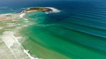 Green Island, much loved by surfers galore. Photo: John Hanscombe 