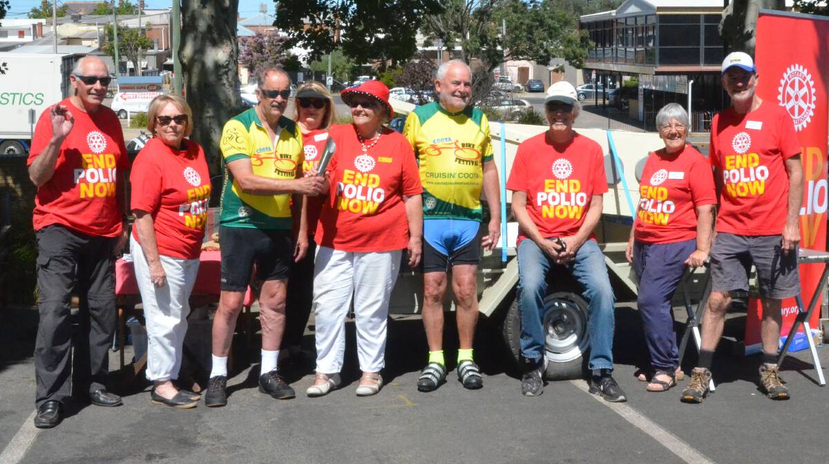 Rotary club members stop in Young for their annual polio awareness and charity parade. The team raises funds for polio vaccinations which will continue to further banish the last of the virus.