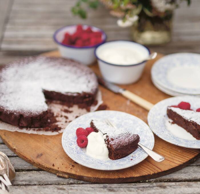 Chocolate, hazelnut and espresso cake. Picture: Sophie Hansen