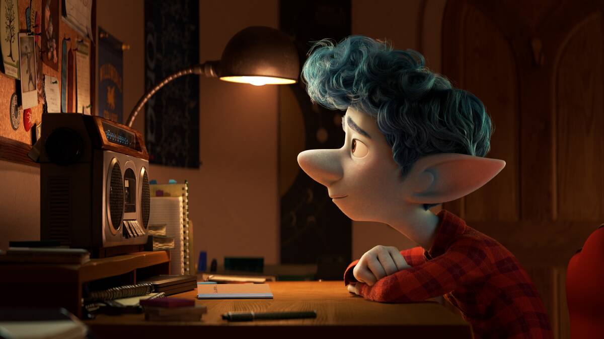 Ian (Tom Holland) in Onward. Picture: Disney/Pixar