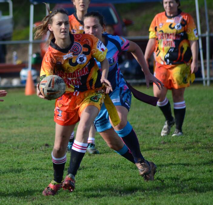 TOP FORM: Burrangong Bears' Chantelle Quinn pictured in action during the Burrangong versus Brahmans League Tag match at Hall Bros Oval on Saturday. Photo: Elouise Hawkey