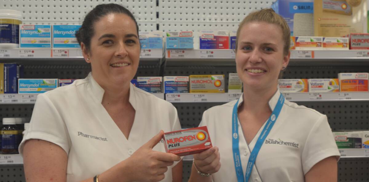 BAD MOVE: Pharmacist Lauren Cribb and Ebony Richens say cold and flu tablets are set to be more expensive in 2018. Picture: Craig Thomson.