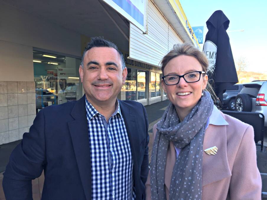 Snowing money: John Barilaro and Steph Cooke say snowy sale money is heading to the regions. Photo: Craig Thomson.