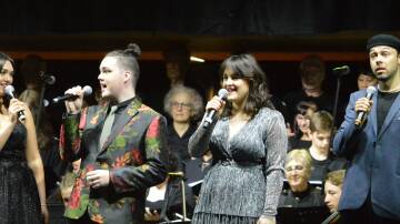 WHAT AN EXPERIENCE: Holly Hare, Henry Best, Billie Palin and Jarrod Draper perform at Overture in Parkes last Saturday. Photo: KRISTY WILLIAMS.