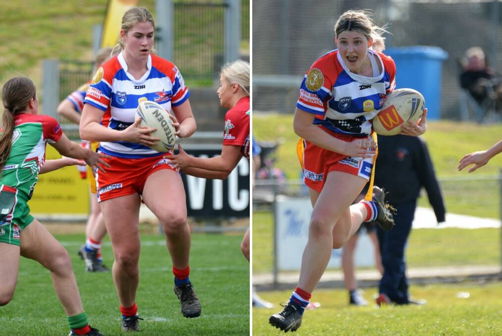 Annie Wark and Chloe Muggleton have been named in the Canberra Raiders Tarsha Gale Cup squad. Photos: Sharon Corcoran - On The Ball Photography