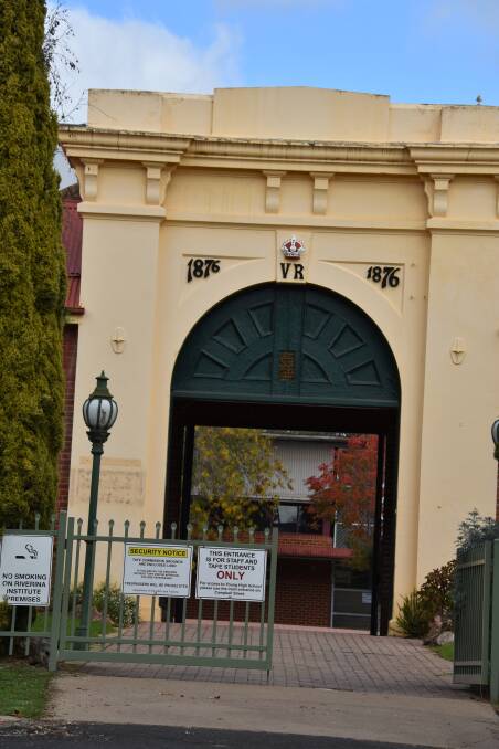 The entrance to the old jail now the Young TAFE. Photo: file