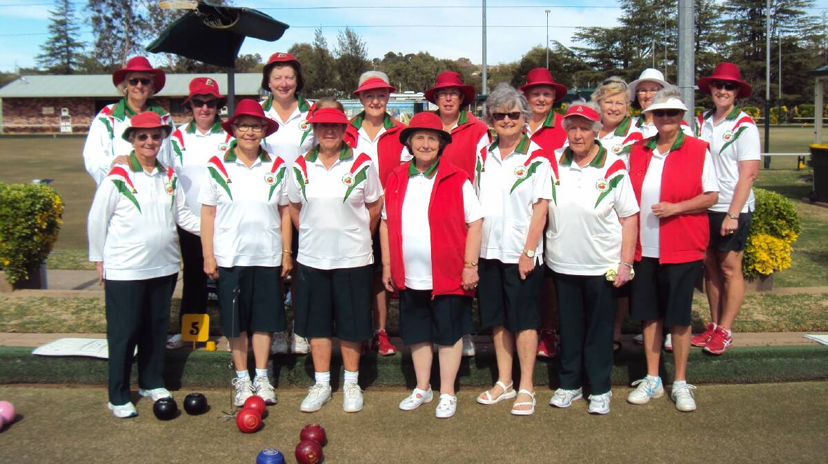 The four Young bowlers teams ready to play the Fours Championship games on Tuesday.