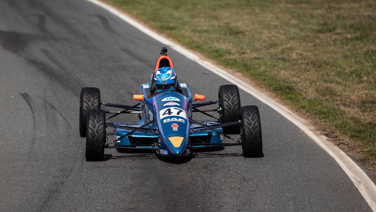 Tom Sargent, pictured racing during the 2019 Australian Formula Ford Championship, finished third overall after the final round at Phillip Island on the weekend. Photo: Insyde Media