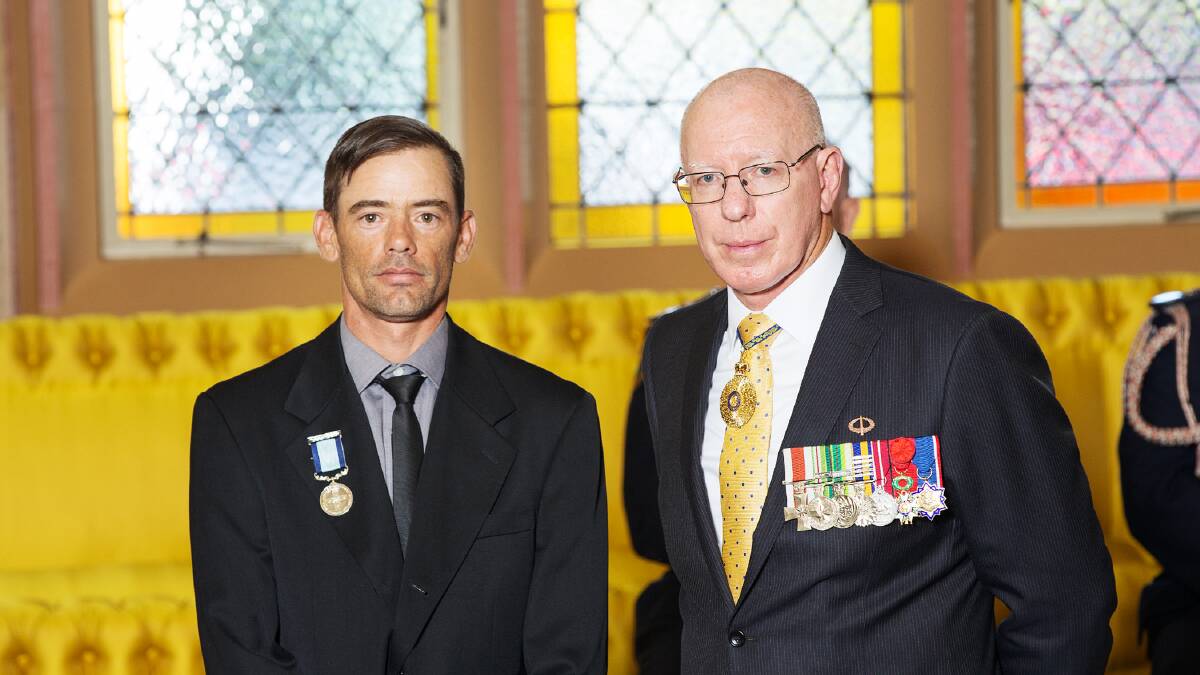 Thomas Miller and His Excellency General The Honourable David Hurley AC DSC (Ret’d) Governor of NSW. Photograph: Rob Tuckwell Photography