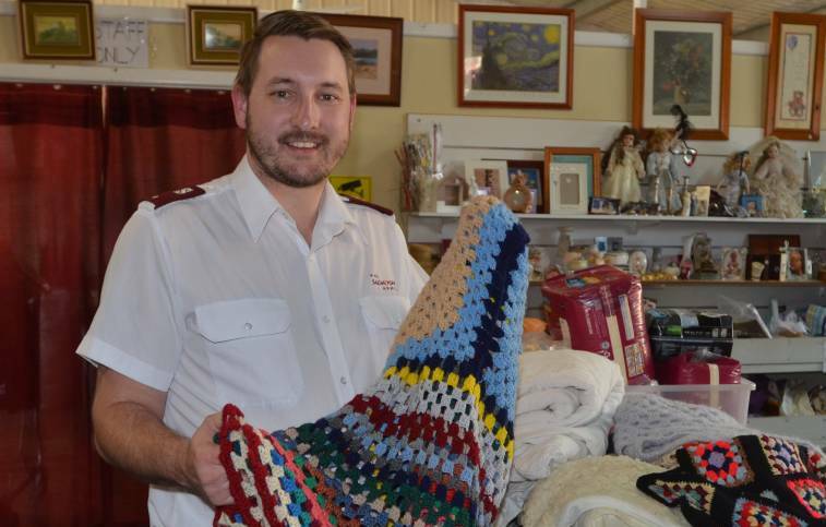 Lt Michael Hindle from The Salvation Army pictured at Young's Family Store. Photo: file