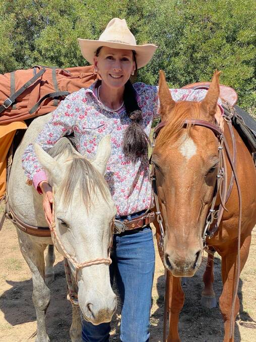 Rochelle Grey will travel with her two horses, Frodo and Zee, and border collie Rowdy. Photo: contributed 
