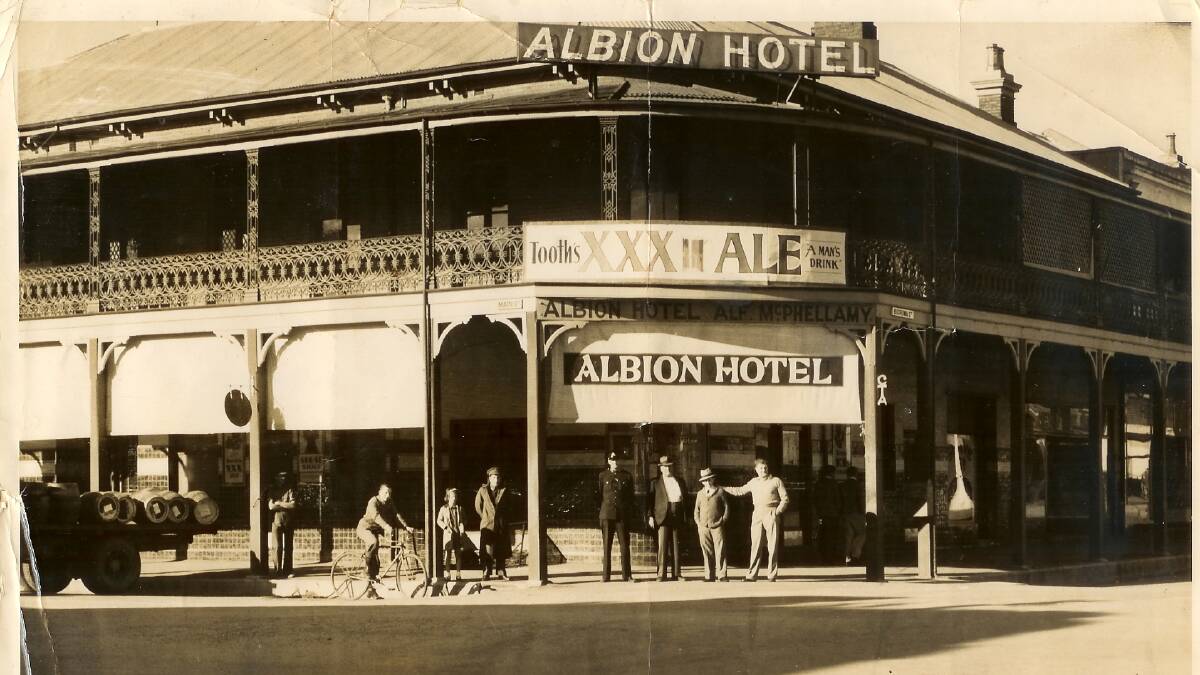 1936 Albion Hotel, Les (on right) and Tops Schreiber (prop). Photo: contributed