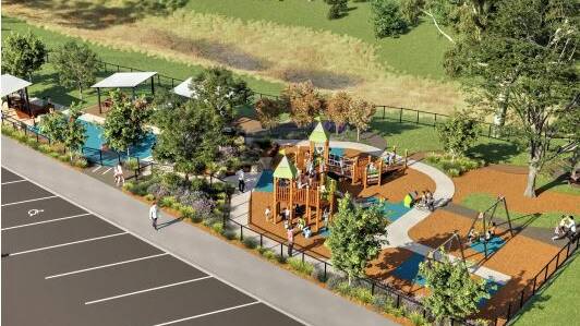 Designs for the inclusive playground at Tresillian Park. Photo: contributed 