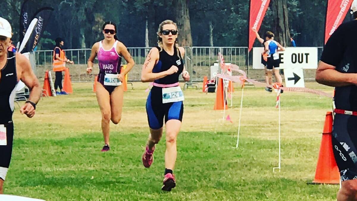 Mollie Walsh, pictured during last weekend's Garmin triathlon, has strengthened her chance of qualifying for next year's world championships. Photo: contributed