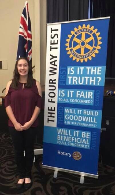 Helena Trantino, who attended the Rotary Youth Science Forum in Canberra, was the Rotary Club's guest speaker in March.
