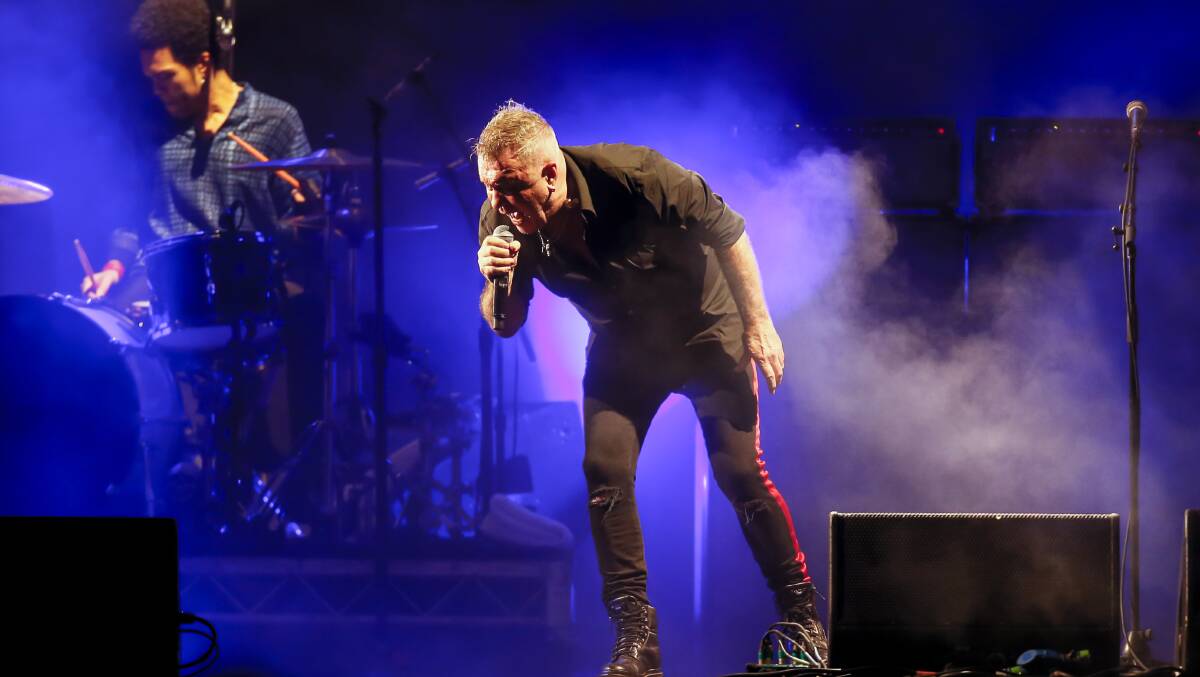 Jimmy Barnes onstage at the Cold Chisel Blood Moon concert in Wollongong in January. Barnes will perform as part of the Great Southern Nights event which aims to kick start the recovery of the live music industry in NSW. Picture: Anna Warr