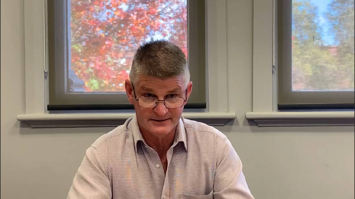 Hilltops Council mayor Brian Ingram talks about council's financials in a recent video blog. 