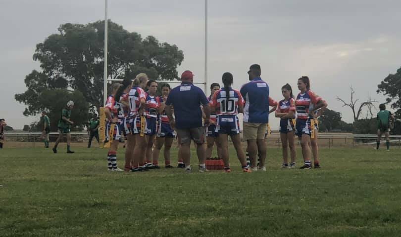 The Cherryettes pictured at the Boorowa football ground on the weekend.