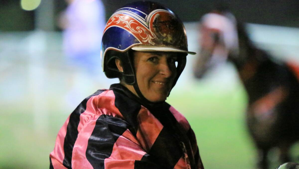 Driver Angela Hedges, pictured after Ned Pepper's win at Dubbo recently, celebrated Ned Pepper's third country Cup win on Sunday at Peak Hill.