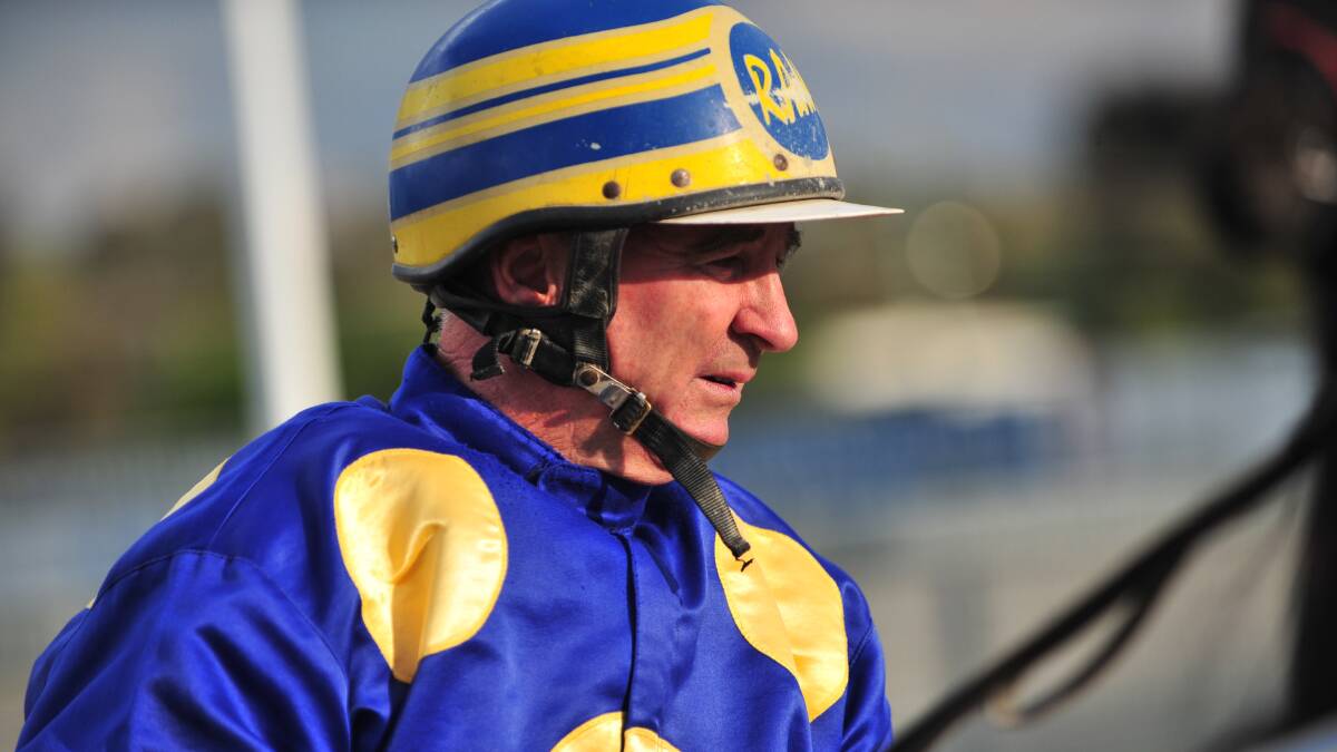 Temora reinsman Ray Walker will be looking for an all the way win with Rocknroll Da Gama in race nine on Tuesday night at the Young Paceway.