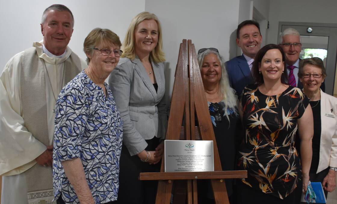 A plaque was unveiled to mark the official opening of the redevelopment of the Mercy Place Mount St Joseph's residential aged care home.
