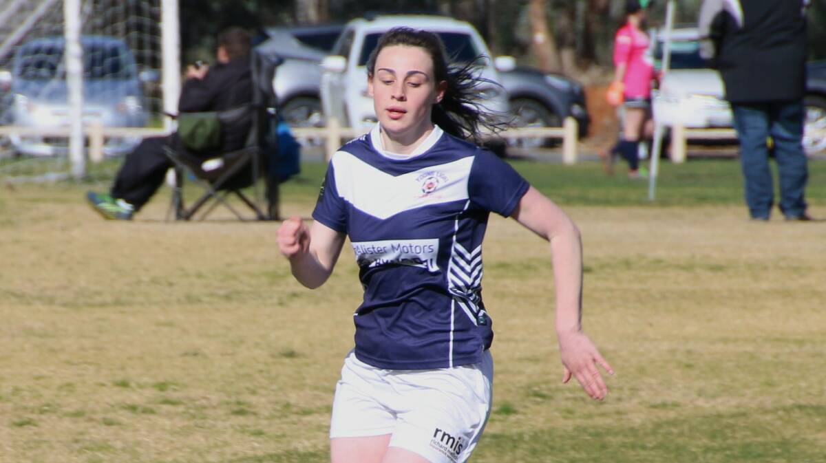 Bianca Roach, pictured in action this season, and the Young Lions ladies are preparing for a grand final bid on Sunday.