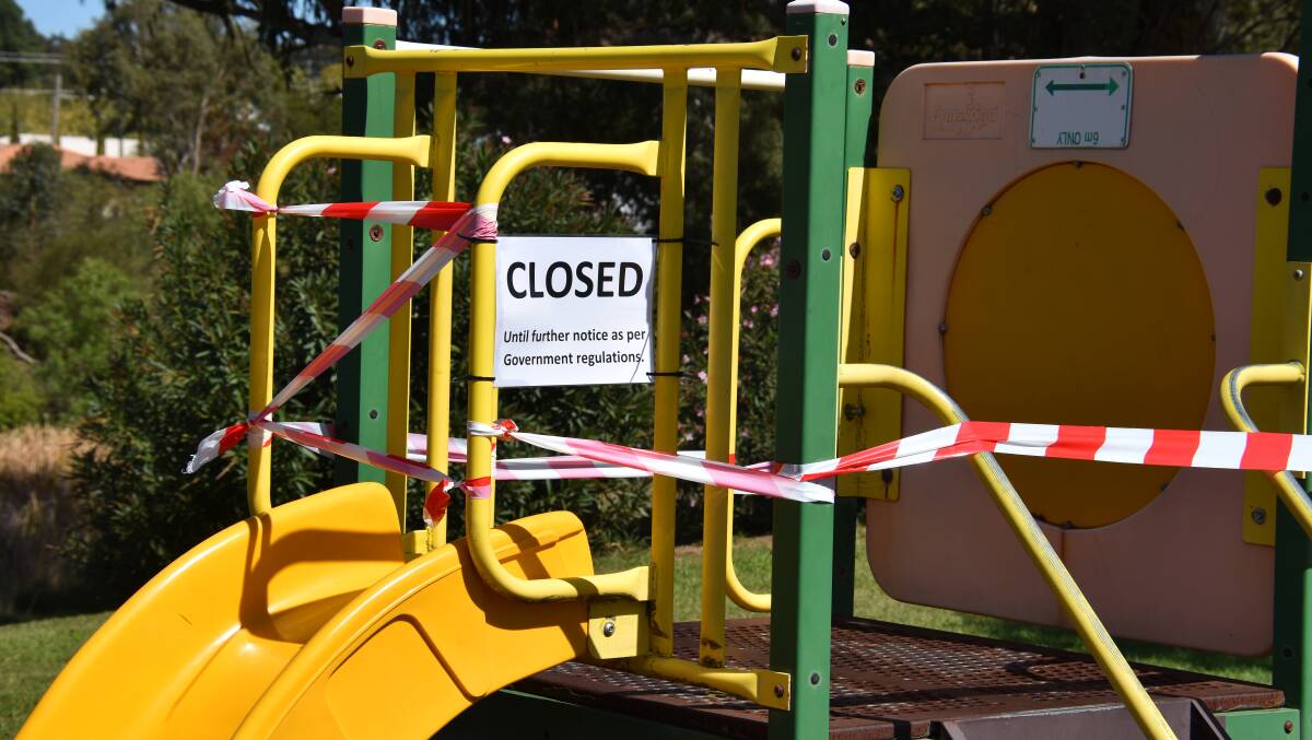 Playgrounds and skateparks have been closed as restrictions tighten to stop the spread of COVID-19. Photo: Peter Guthrie