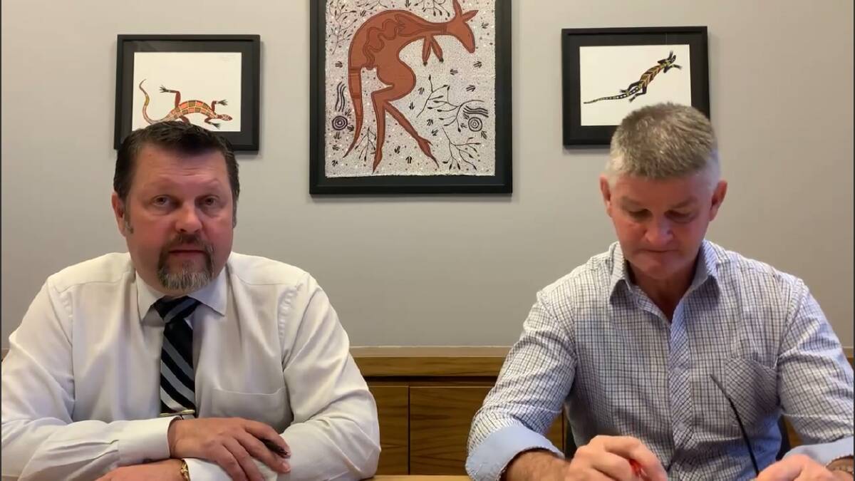 Hilltops Council general manager Anthony O'Reilly and mayor Brian Ingram discuss the May ordinary meeting in a video blog posted to Hilltops Council's Facebook page. 