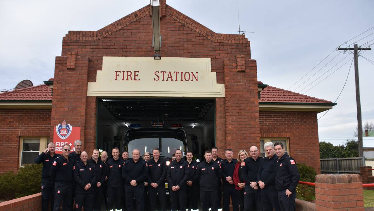 NSW Fire and Rescue Commissioner Paul Baxter visited Young Fire Station on Tuesday. Photo: Peter Guthrie