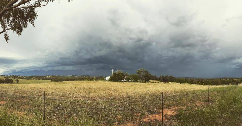 Brooke Hurth-Gye captured some of the storm clouds over Young recently and shared on the Young Witness Facebook page. Photo: Brooke Hurth-Gye 