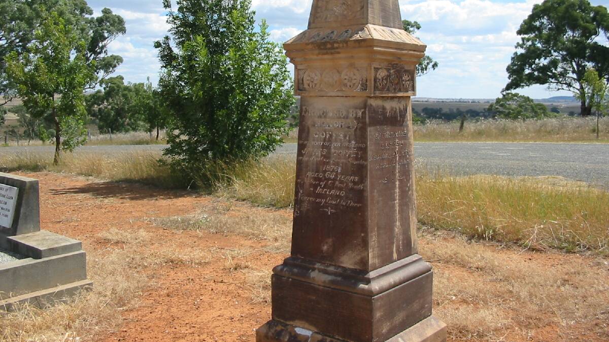 Coffey's grave, Boorowa. Photo: contributed 