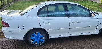 One of the spray paint damaged cars pictured following an early morning graffiti spree in north Young early last month. Photo: contributed 