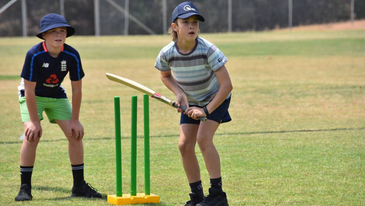 Young junior cricketer Billy Lamb pictured at a skills clinic at Cranfield Oval earlier this year. The Young District Cricket Association has picked up major awards for its efforts in 2019/20. Photo: file