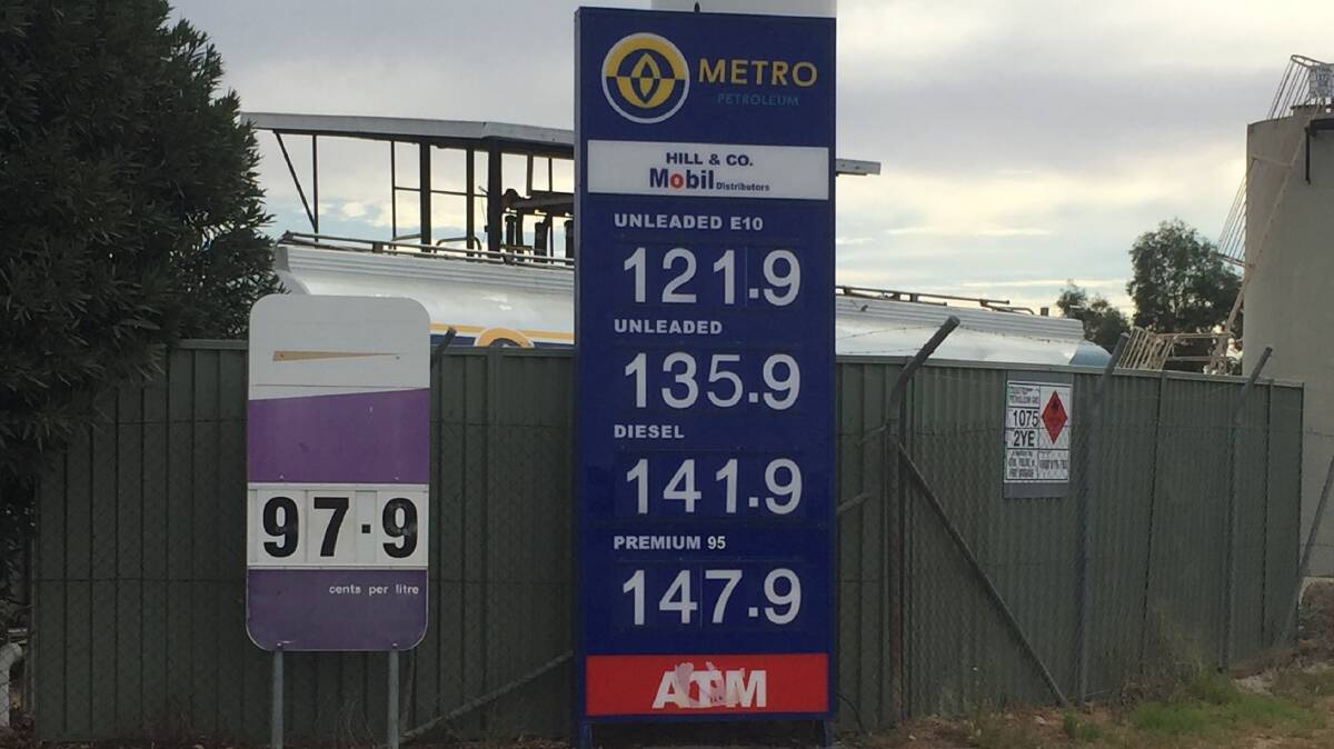 Petrol prices have dipped below the state average in Young. 